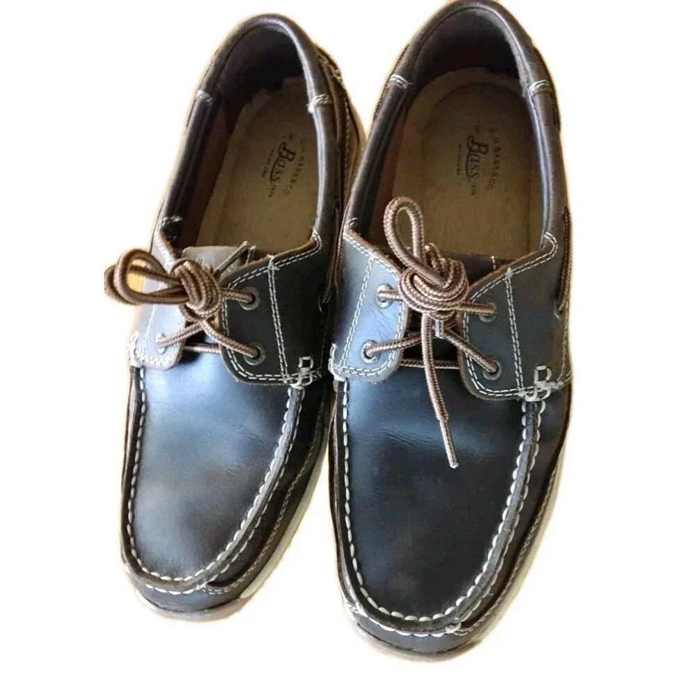 G H Bass Co Maine Leather Boat Shoes Brown Men’s Size 10M Great Condition